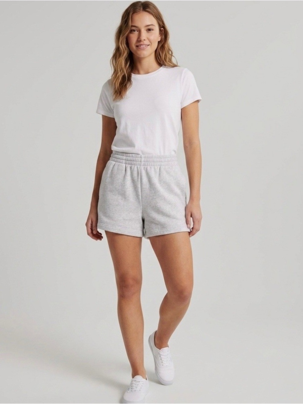 Abercrombie & Fitch Womens S Gray Fleece Lounge Shorts High Rise Sweat Shorts